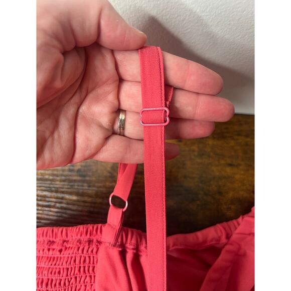 Torrid Cold Shoulder Chiffon Maxi Dress Size 6X Asymmetrical Hem Fairy Boho Pink - Picture 9 of 11